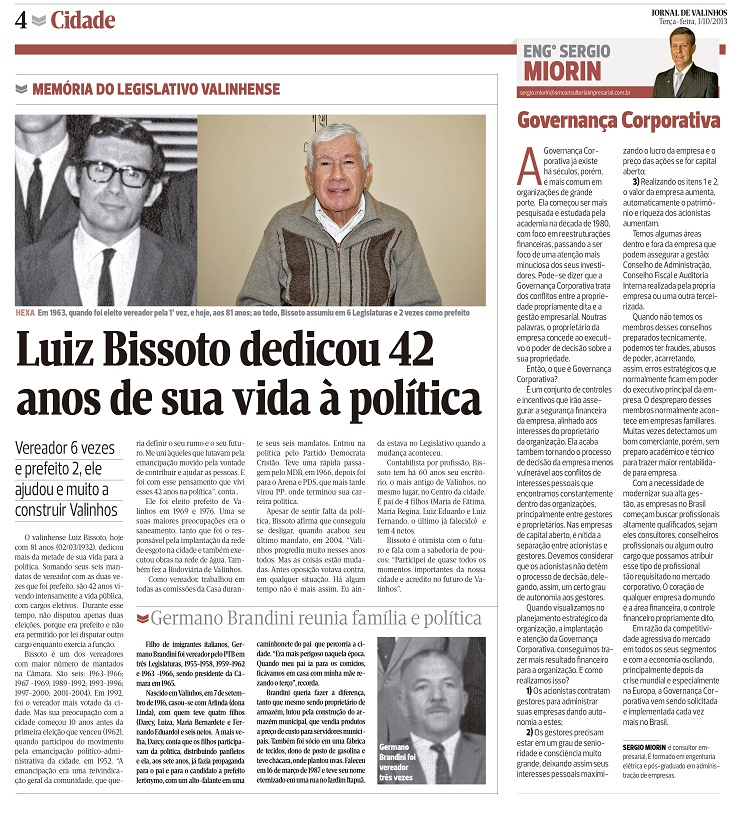 Governança Corporativa - Jornal de Valinhos