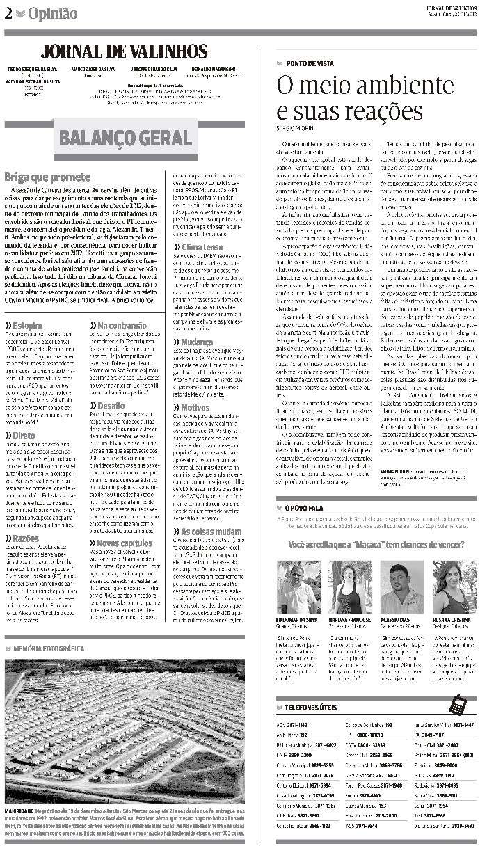 Jornal de Valinhos  29 de Novembro de 2013