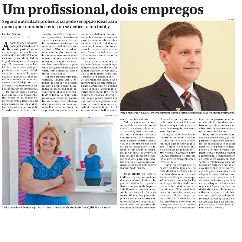 Jornal de Piracicaba um profissional 2 empregos