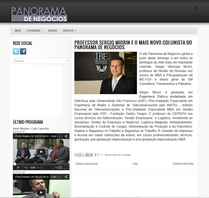 Sergio Miorin é colunista do Panorama de negócios